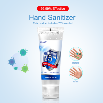 Quick-drying 99.99% sterilization waterless bacteriostatic gel alcohol  hand sanitizer gel