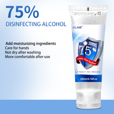 Quick-drying 99.99% sterilization waterless bacteriostatic gel alcohol  hand sanitizer gel